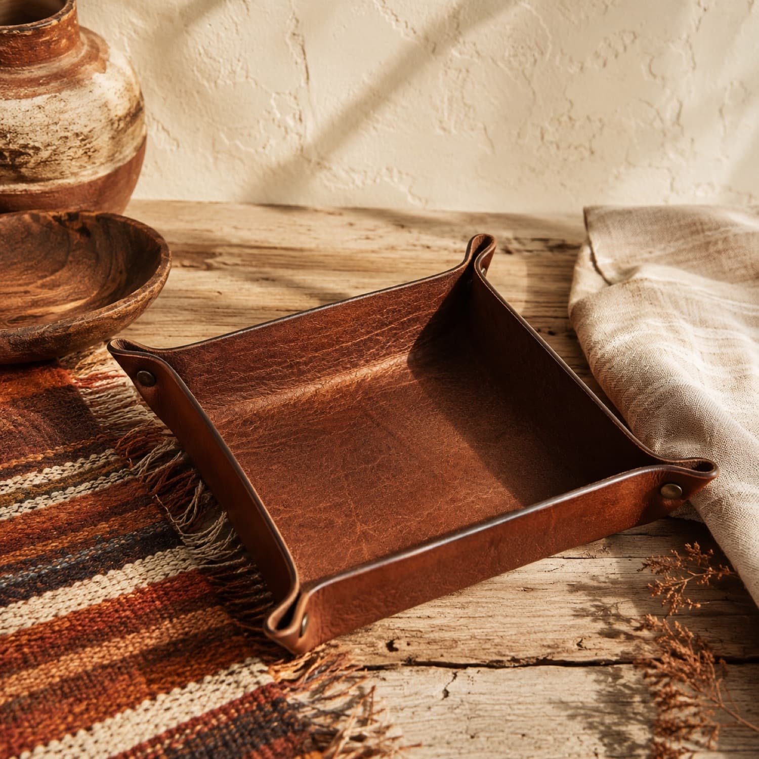 Genuine Leather Valet Tray