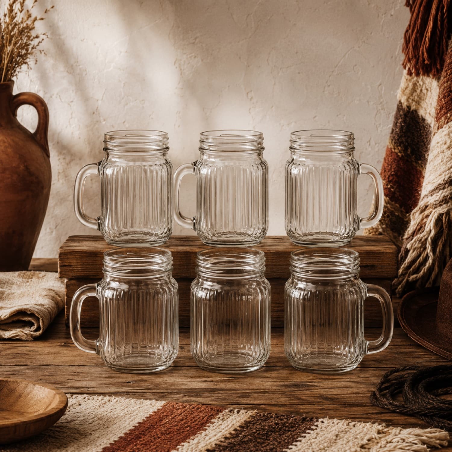 Mason-Style Drinking Jar 6-Pack